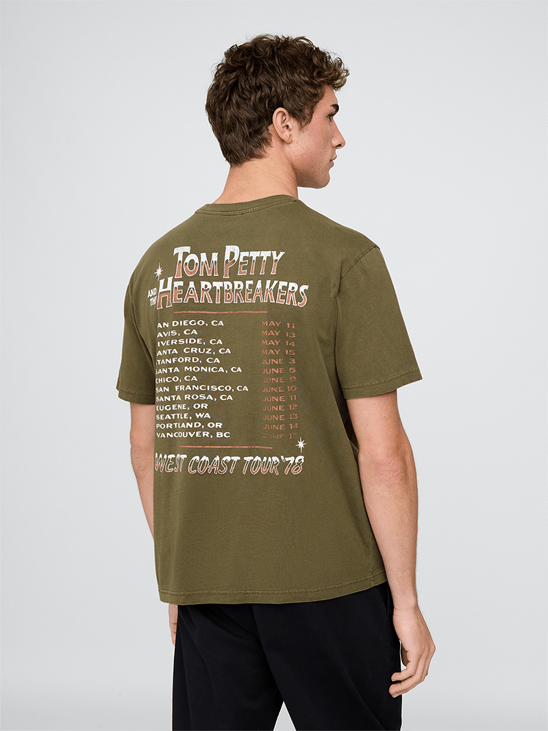 Gap(ギャップ)のトム・ペティ&ザ・ハートブレイカーズTシャツの背面 2025年