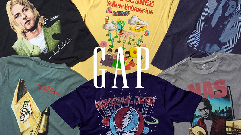 Gapの2025年夏のキャンペーン「Vintage Music Tees」メインビジュアル