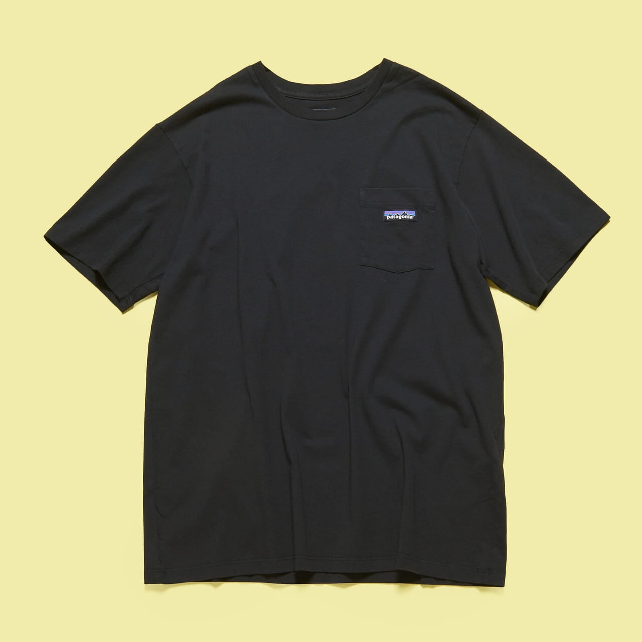 パタゴニアの黒Tシャツ メンズ・デイリー・ポケット・ティー