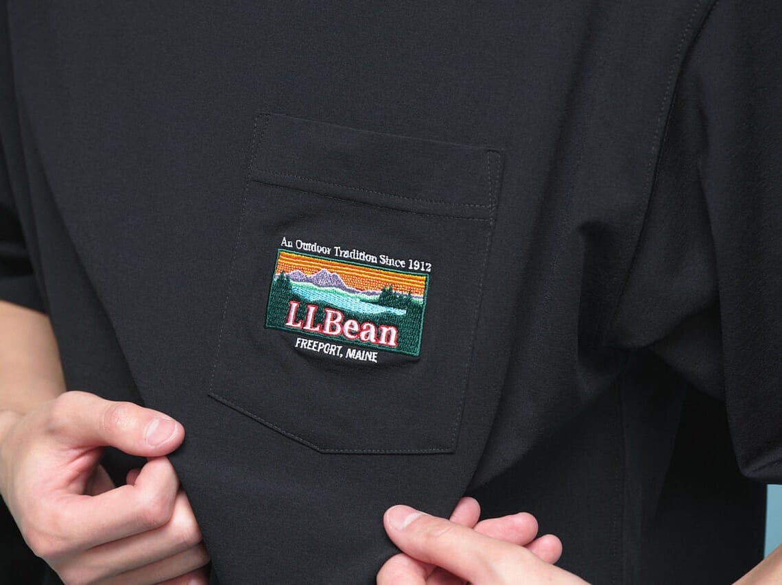 エル・エル・ビーンの涼な黒Tシャツ katahdin pocket teeの着用感