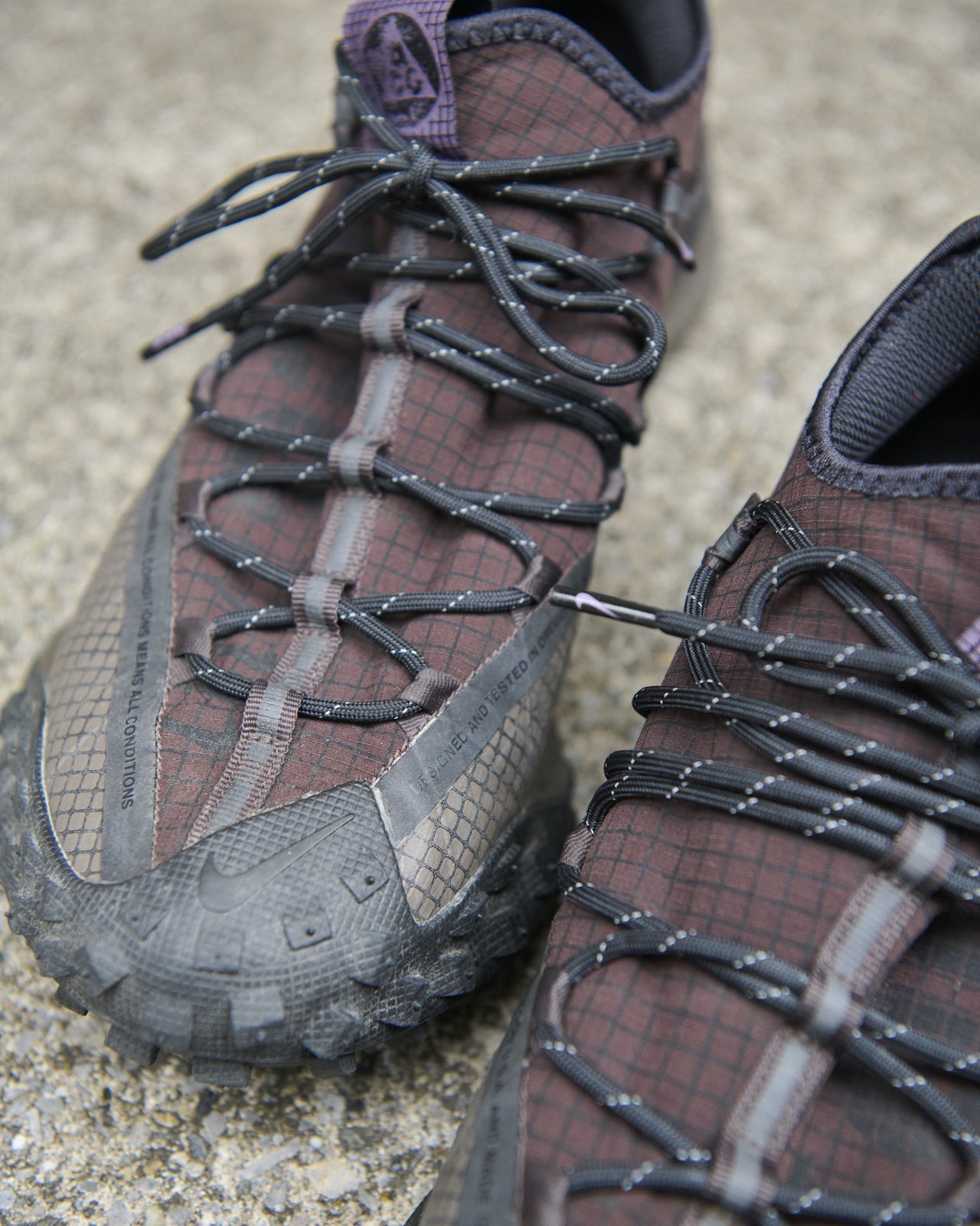 NIKEのACG Mountain Fly Low　シューレース寄り