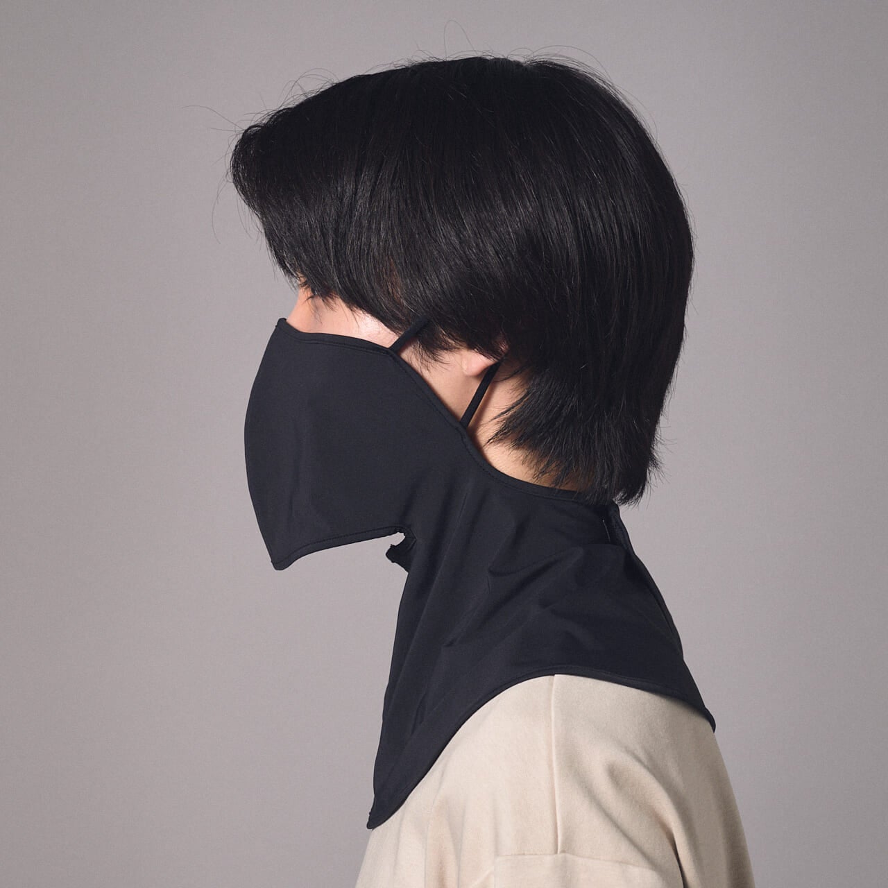 ユニクロのエアリズムなUVカットフェイスカバーを服好きが試着＆本音レビュー　サイド