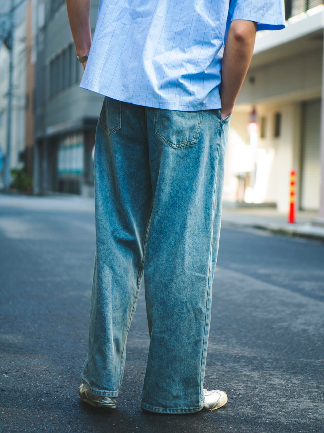 石川愛大の私服_韓国で購入したデニムバックスタイル