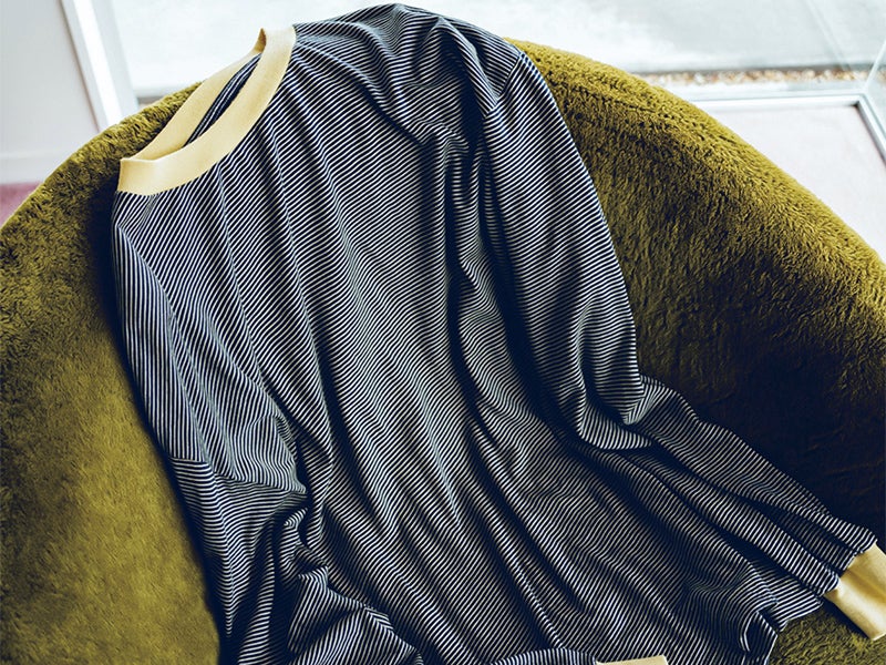 メリノウール100%のロングスリーブTシャツ