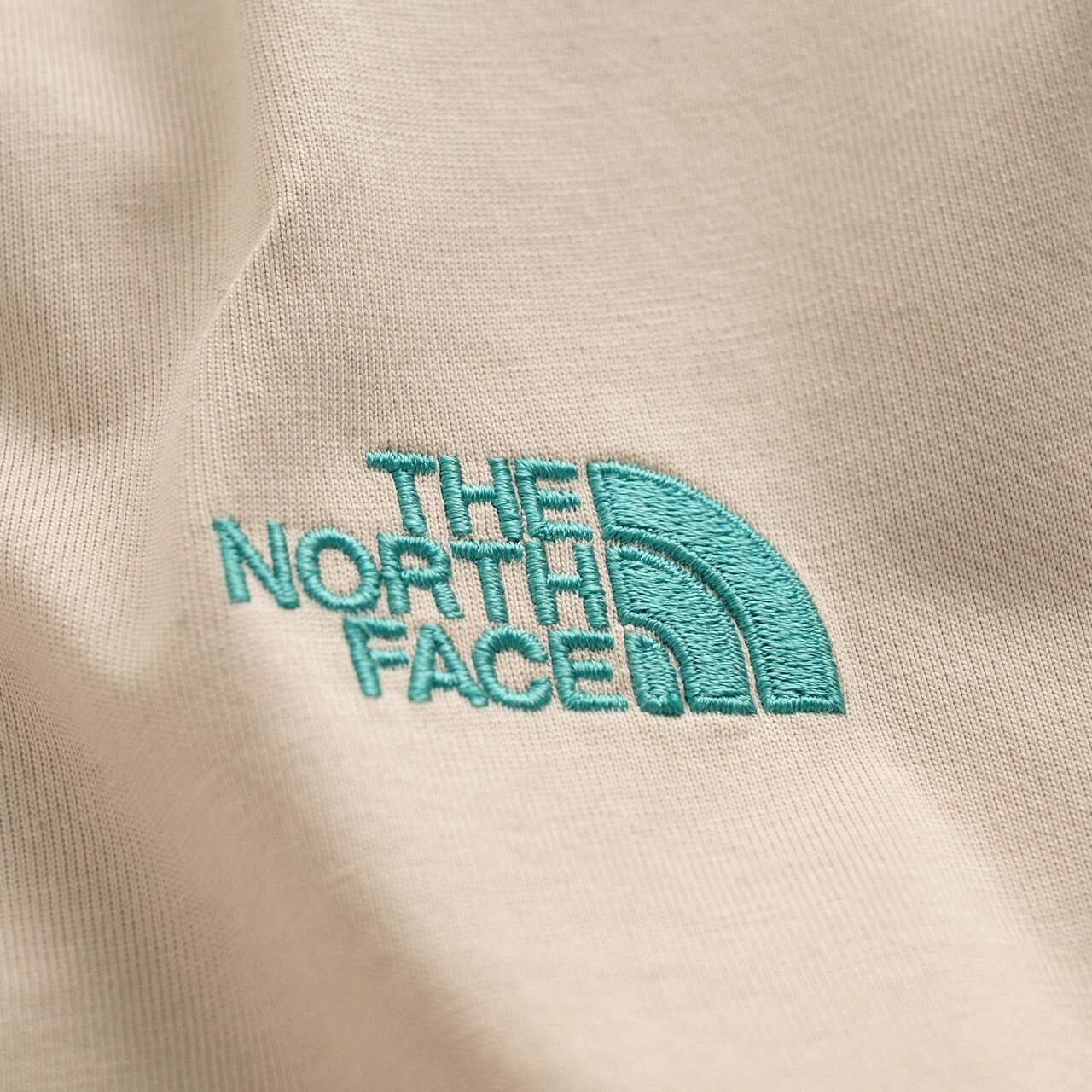 ザ・ノース・フェイスのショートスリーブグレートレースティー Tシャツの左胸のロゴ