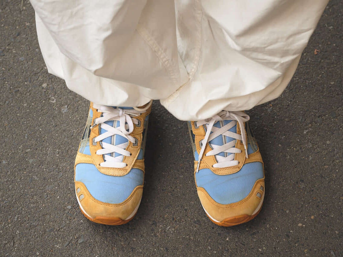 AWAKE NY × ASICS のスニーカーGEL-LYTE III OGトウ部分