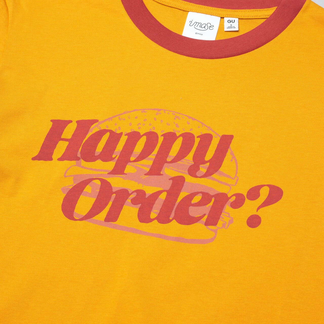 GU×imaseのコラボ、『Happy Order?』Tシャツグラフィック寄り