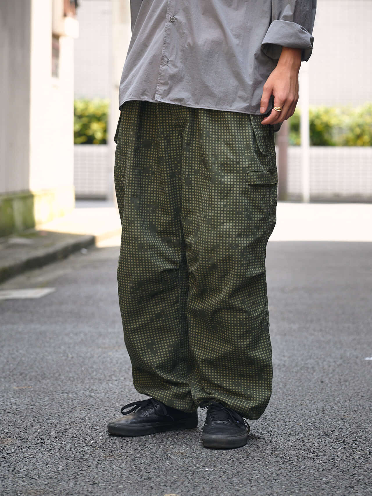 VANS オーセンティックレザーのお洒落な着こなし