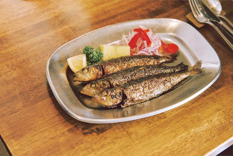 クリスチアノのイワシの炭火焼き