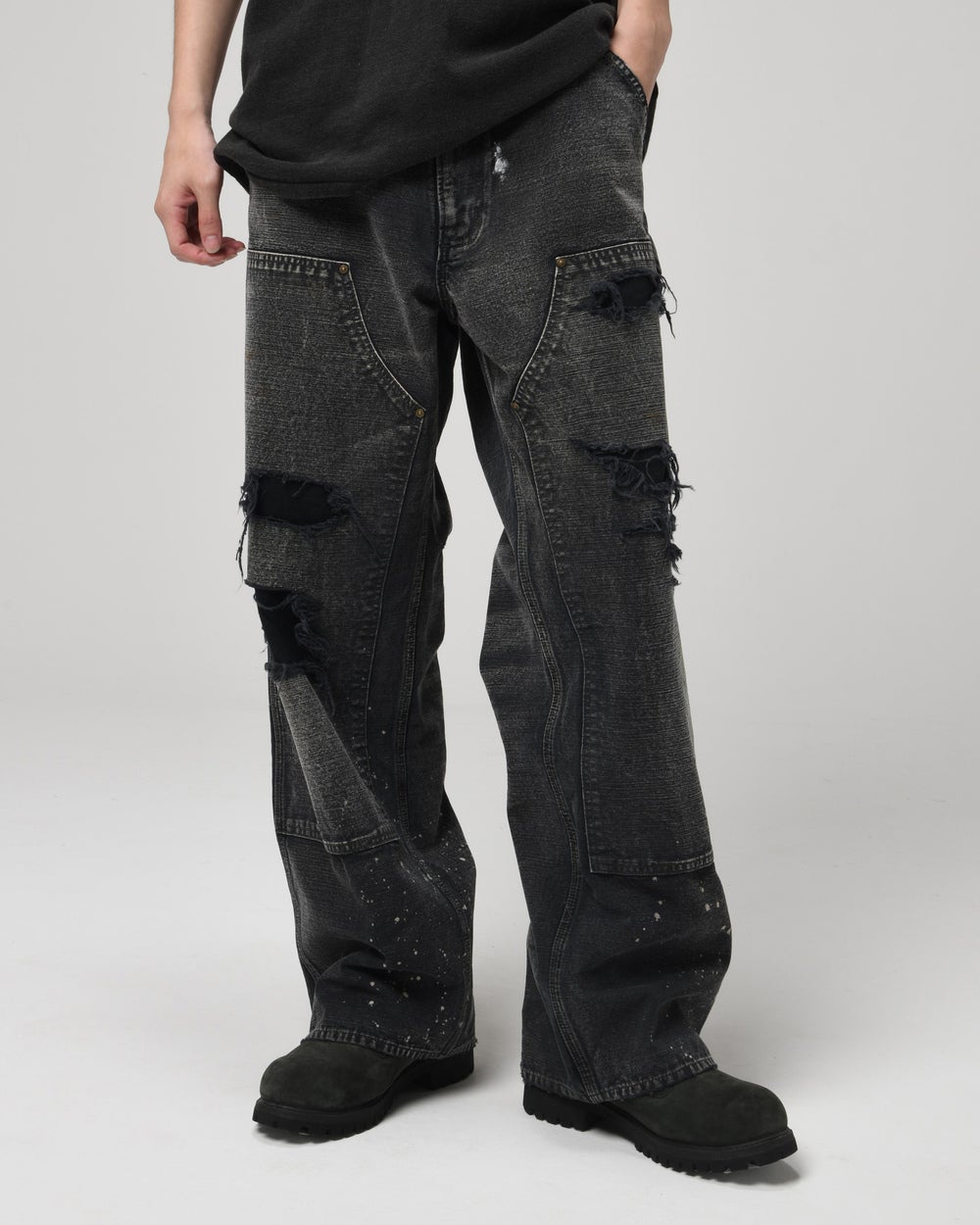 DUCK PAINTER PANTS HARD AGED ブラック 2
