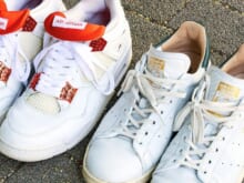 両極端な2足！ひと目惚れした「ナイキ」はエア ジョーダン４と永遠の相棒「アディダス」スタンスミス。【夏のメジャースニーカースナップ／DAY15】