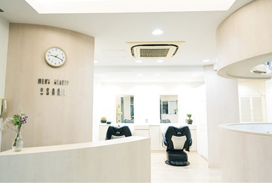 クラシエ認定理容室「MENS BEAUTY USAMI」の店内