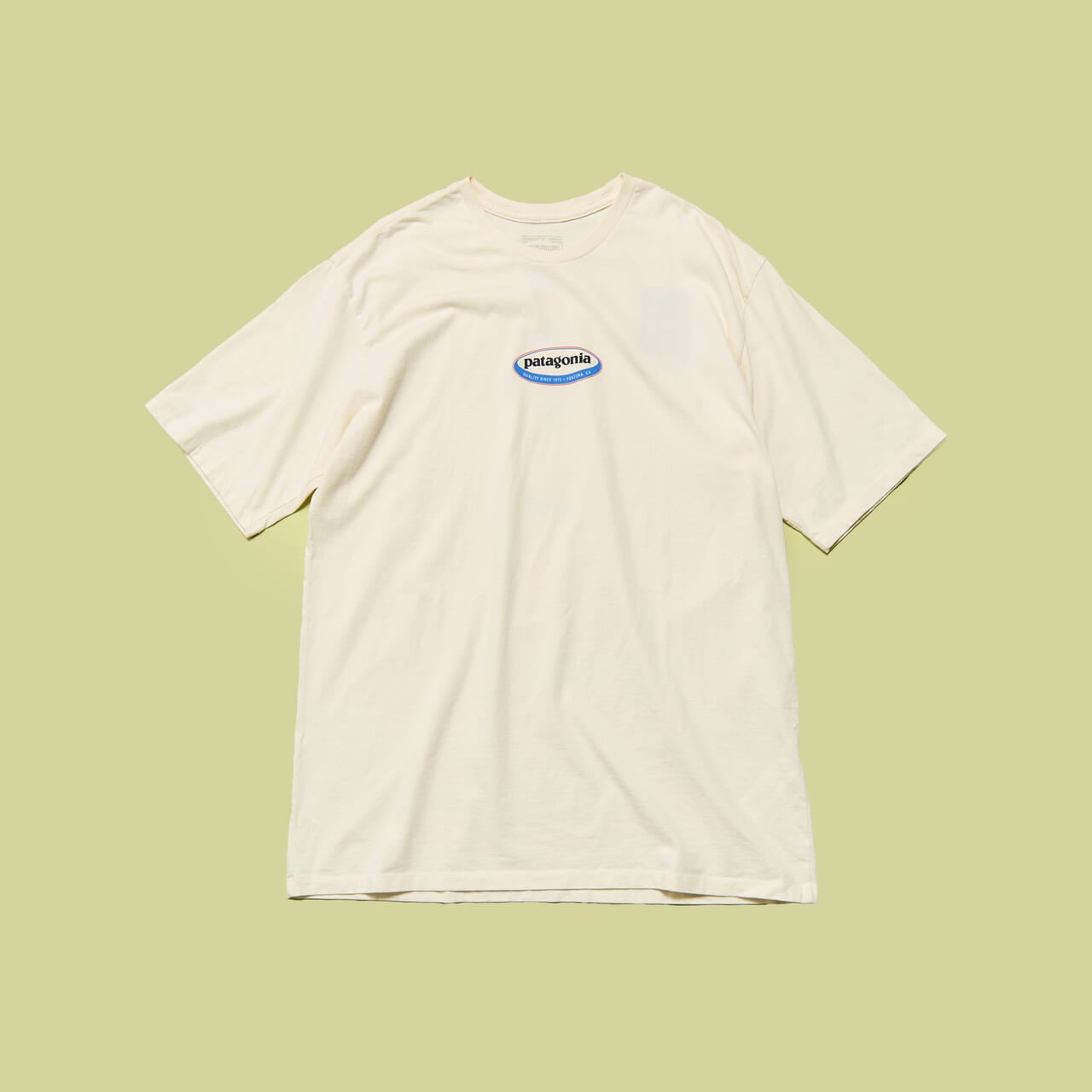 パタゴニアのメンズ・ロング・ウェイ・ラウンド・オーガニック・Tシャツ