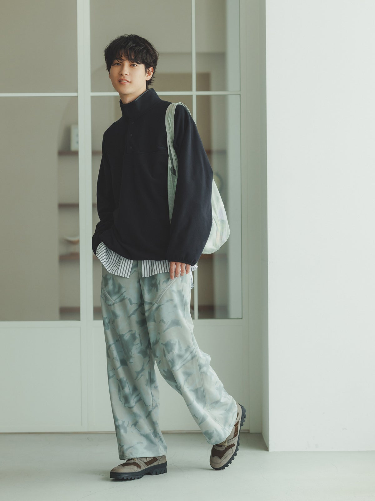 サウナやジムに行くときの男性のコーディネート