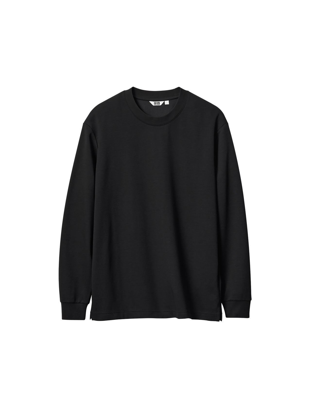 ユニクロ ユー2025年秋冬最新作のエアリズムコットンクルーネックTシャツのブラック