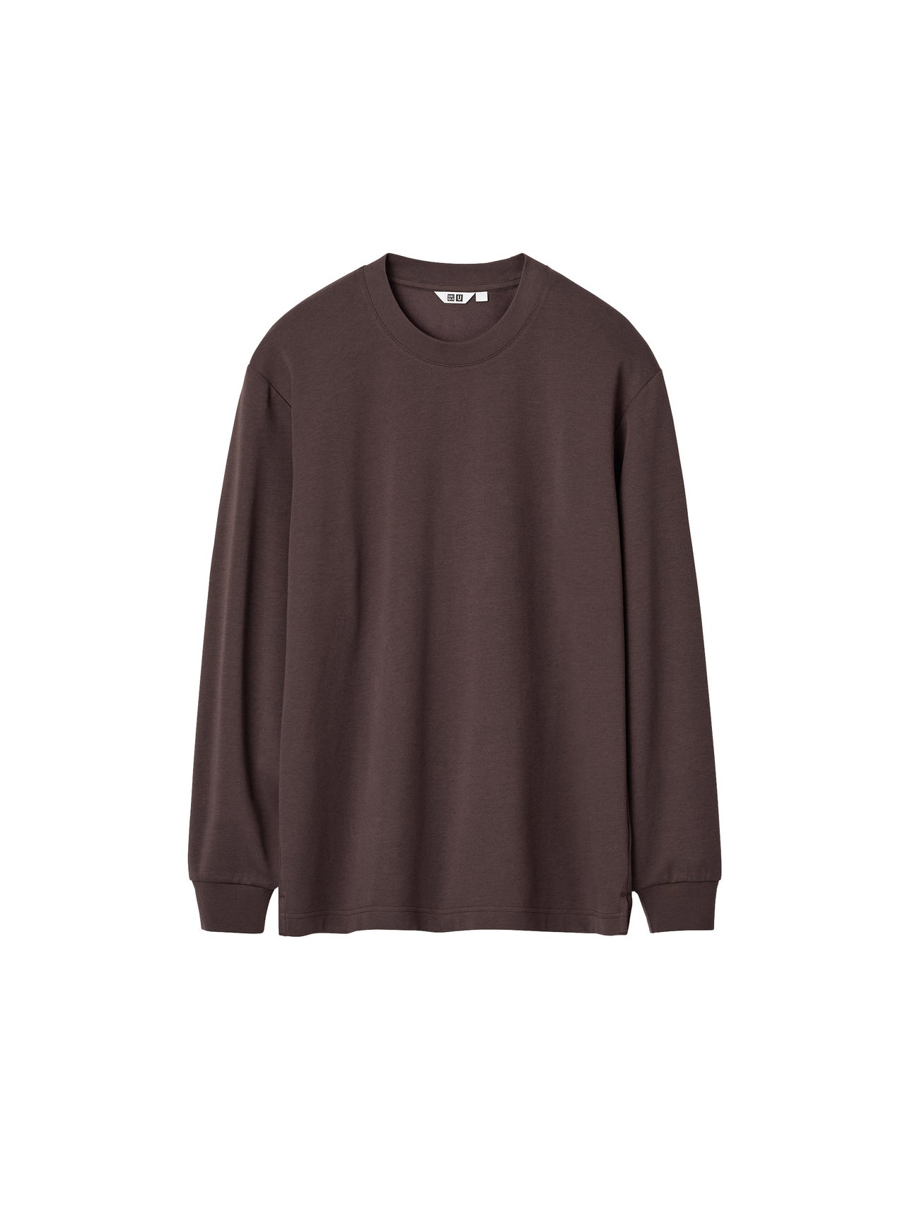 ユニクロ ユー2025年秋冬最新作のエアリズムコットンクルーネックTシャツのワイン