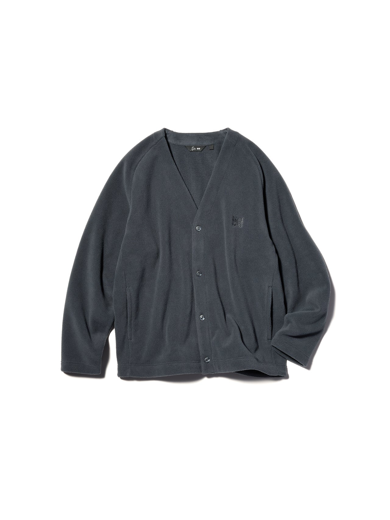 UNIQLO and NEEDLESのフリースオーバーサイズカーディガン グレー