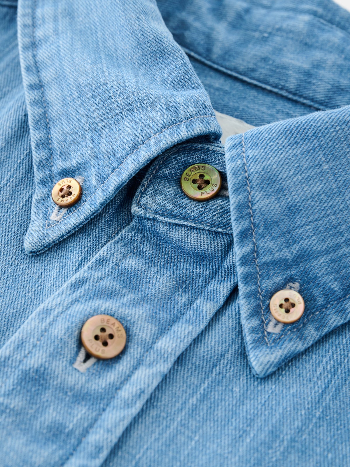 スタジオニコルソンとビームスプラスのコラボ/LISA DENIM SHIRT 襟