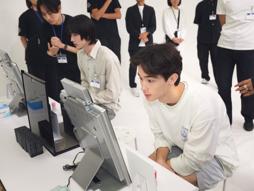 メンズノンノ美容大賞2025選考会イベント「SHISEIDO MEN」のブースの様子①