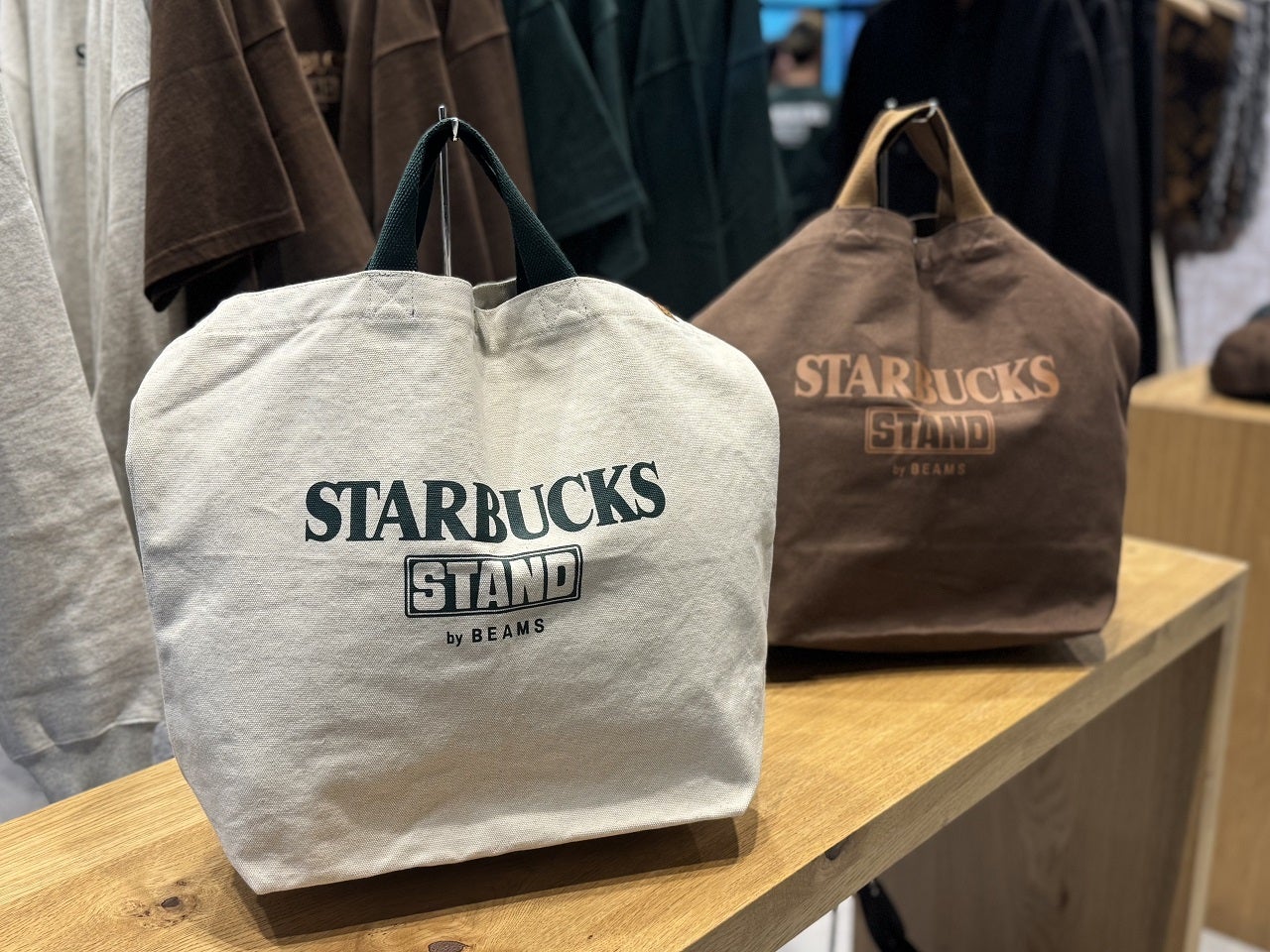 〈STARBUCKS STAND by BEAMS〉キャンバス LOGO トート