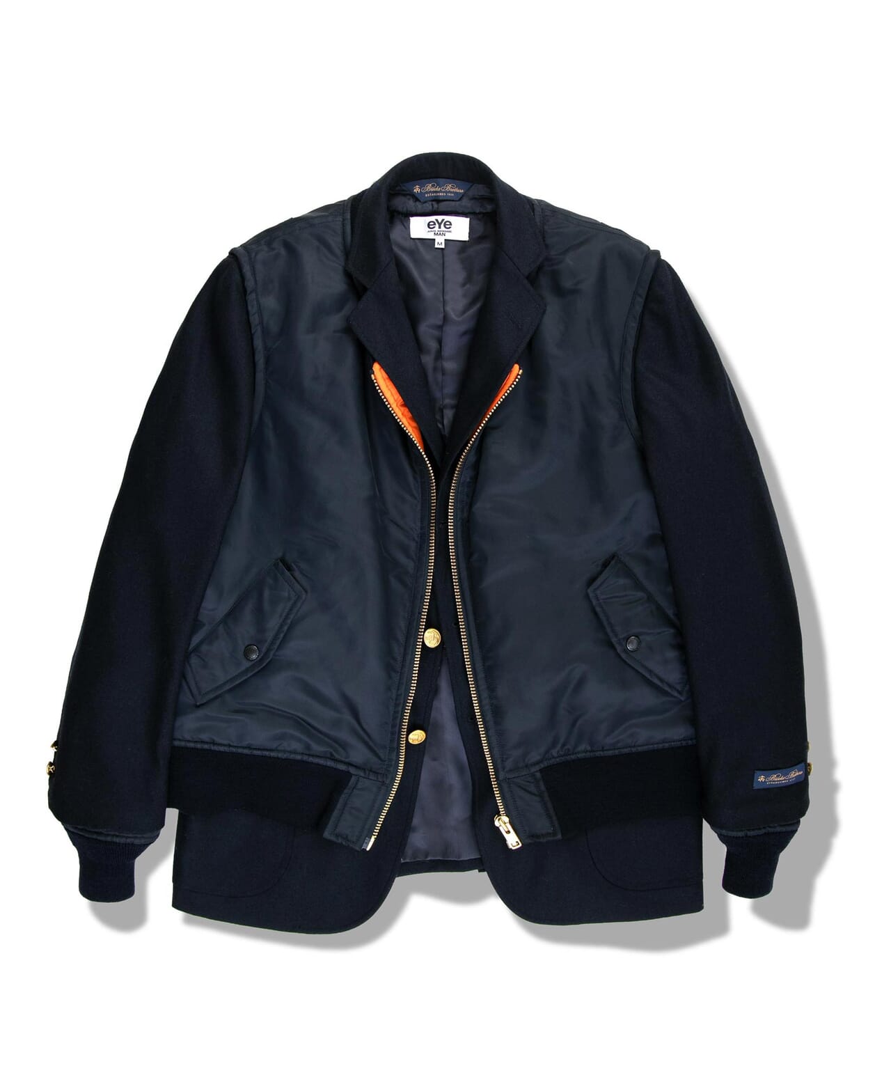 Brooks Brothers × eYe JUNYA WATANABE MAN2025秋冬シーズンのコラボレーションコレクション ジャケット 正面