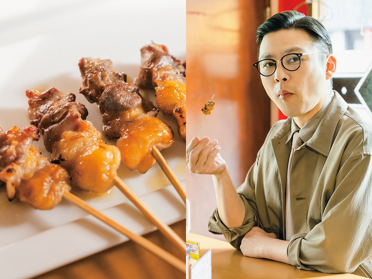 お笑いコンビ、ガクテンソク 奥田修二が東京で再会した“ふるさとの味”とは？中野『やきとりの名門 秋吉』の純けい。［推しのひと飯］