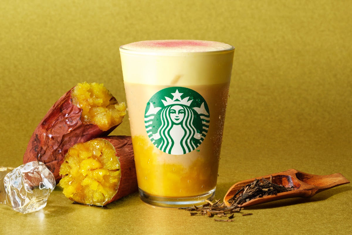 スタバ新作「ほうじ茶香る 焼き芋 ムース ティー ラテ」/2025秋限定メニュー