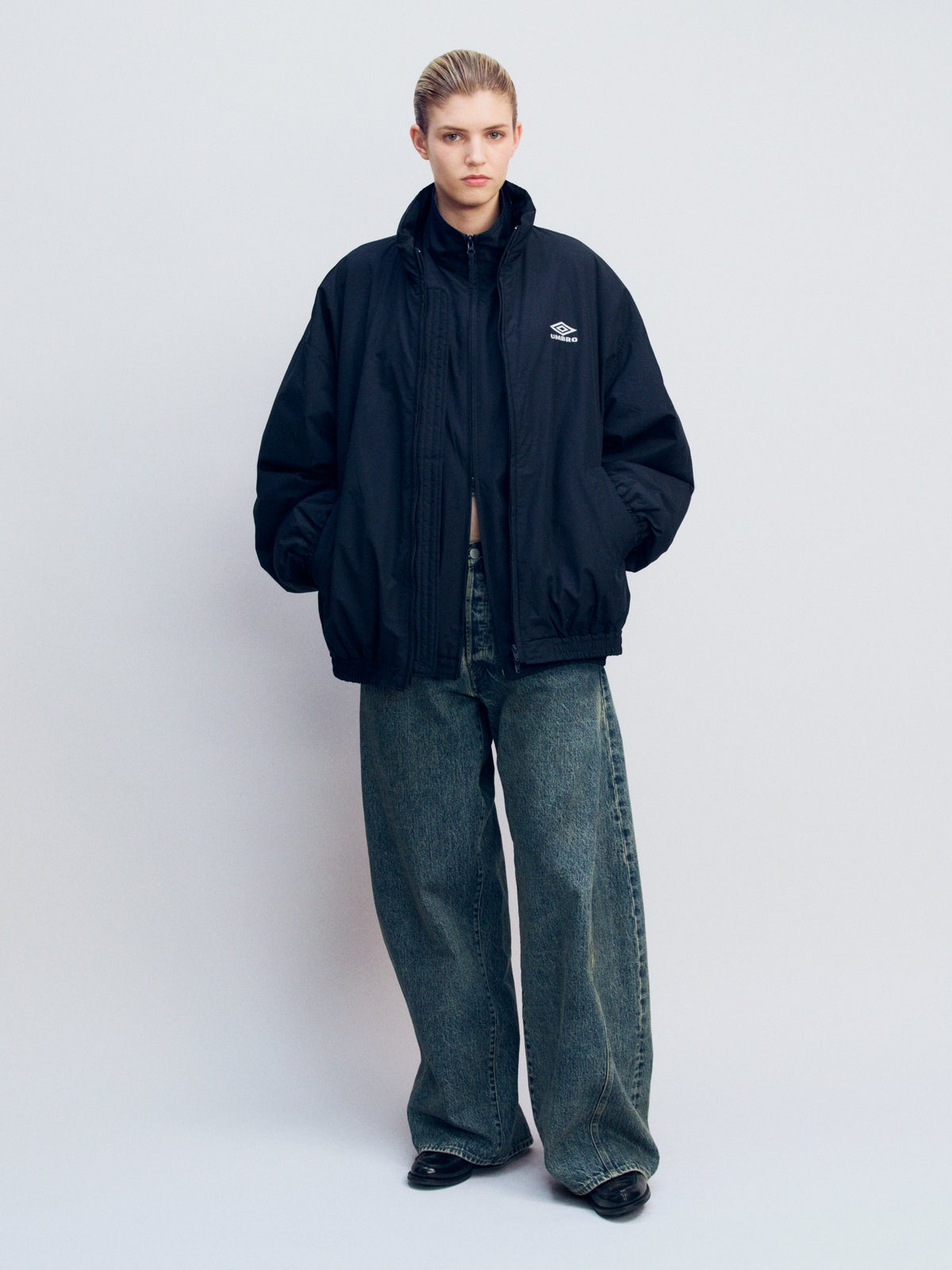 DEFORMATION WIDE DENIM JEANS