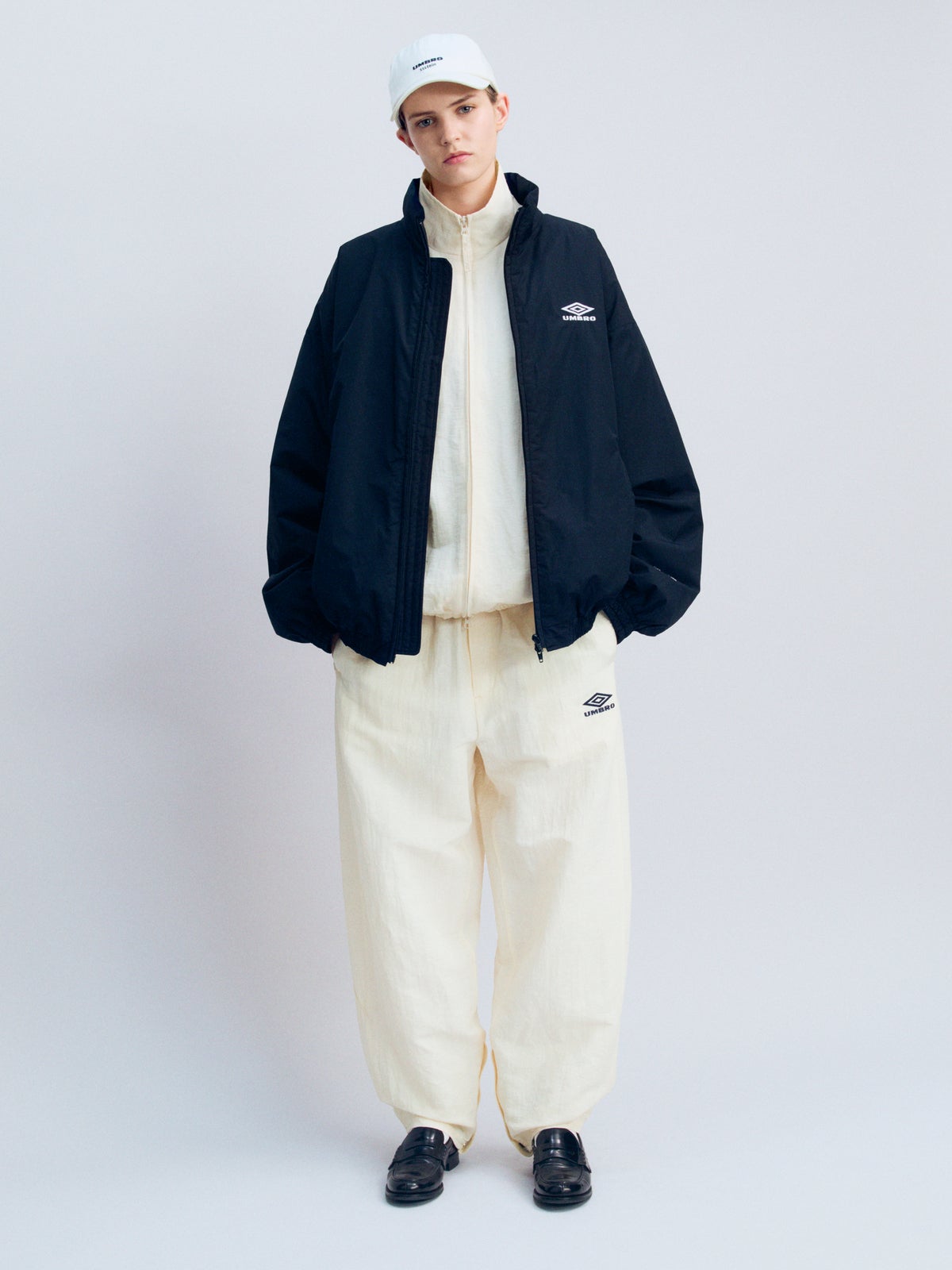  LINEN/NYLON TRACK JACKET