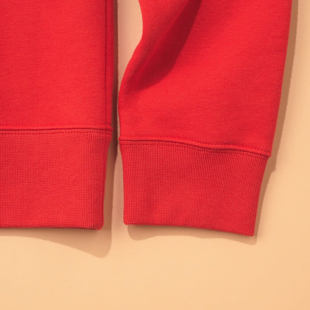 モンベルの50th コットン スウェットシャツ ロゴの袖口と裾