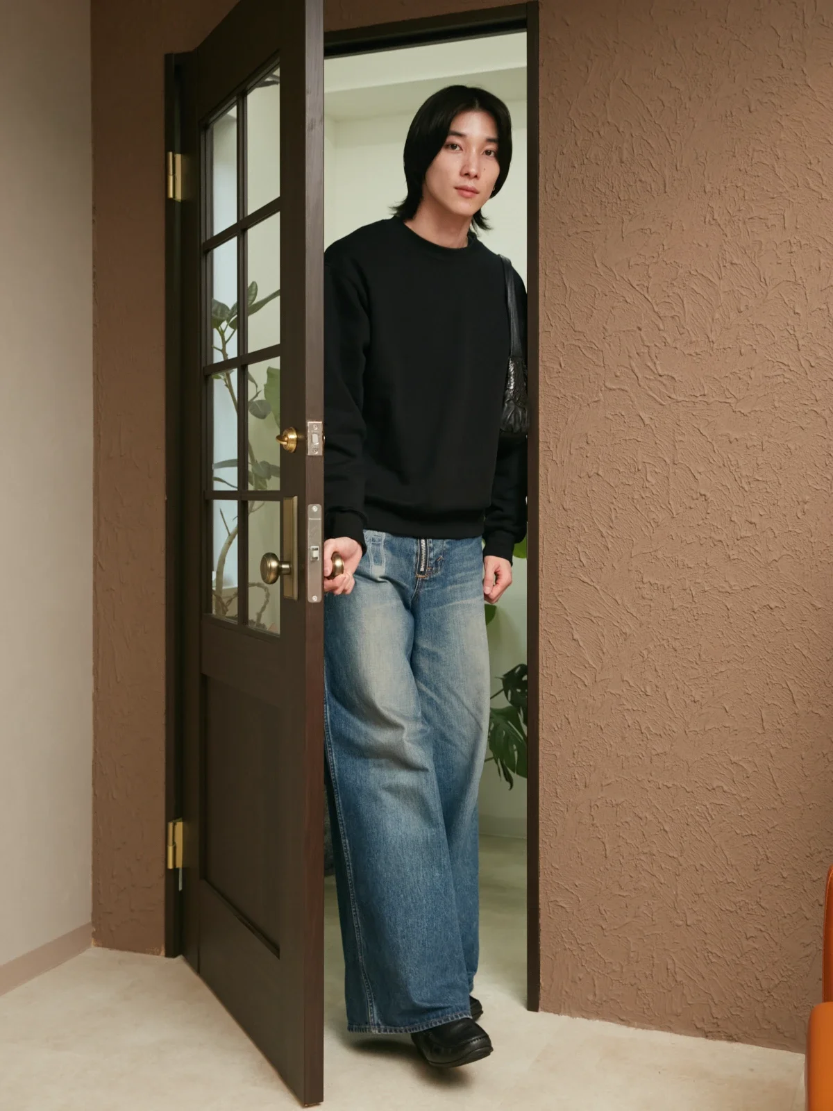 メンズアイブロウ 眉サロンへの入店シーン