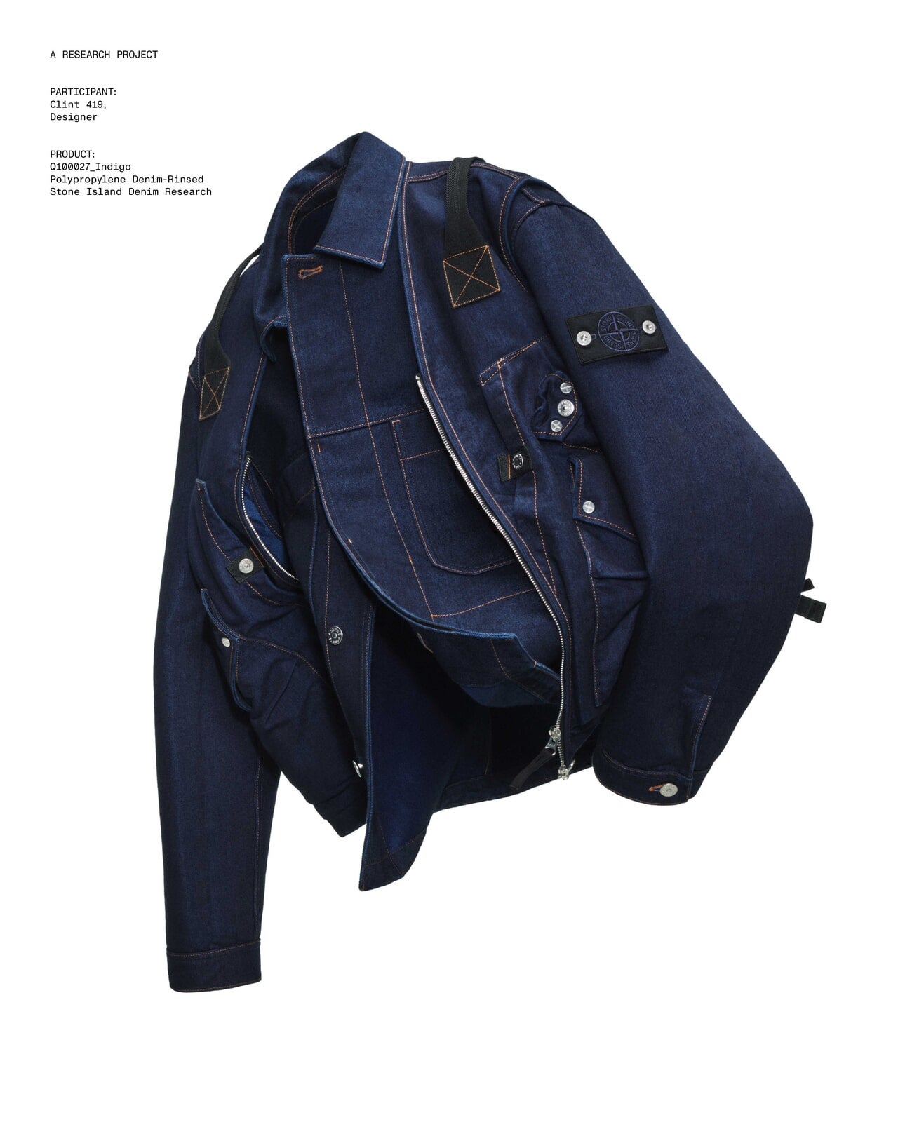 Indigo Polypropylene Denim（インディゴ・ポリプロピレン・デニム）　ジャケット