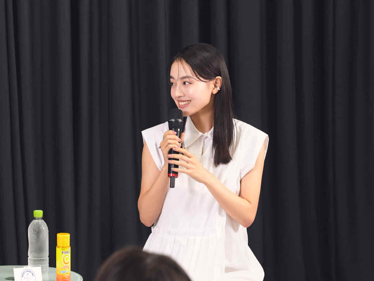 メンズノンノ美容大賞2025選考会イベントの「メラノCC」スペシャルステージに登壇した俳優の上坂樹里さん