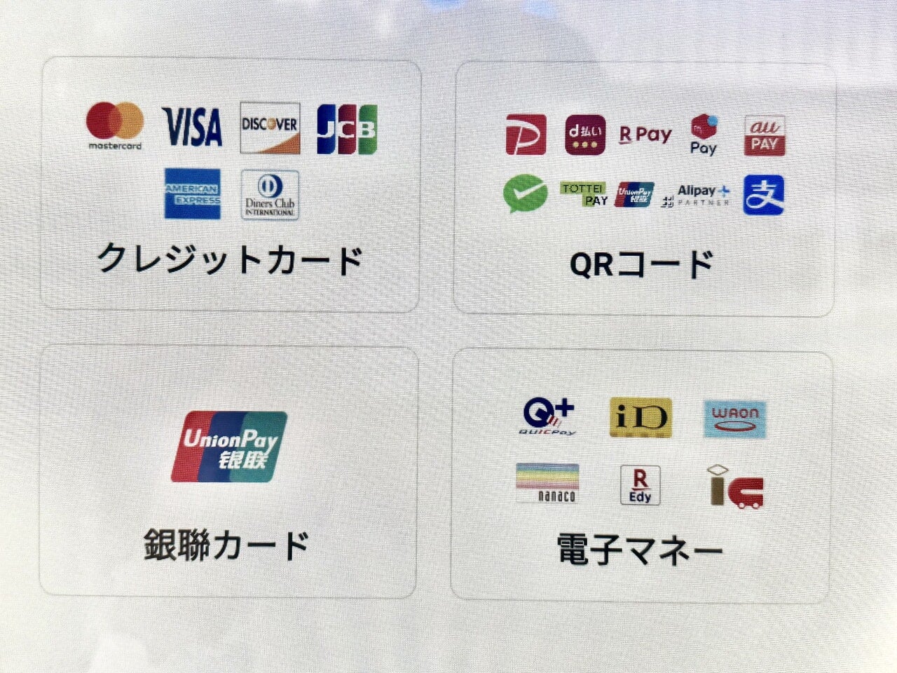 ネオナイスバーガー支払方法