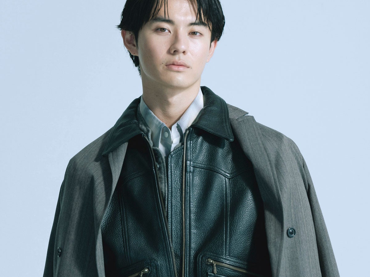 前田拳太郎、レザーを中に着る“新感覚レイヤード”。「アウターを羽織れば真冬まで楽しめるなんて目からウロコ！」