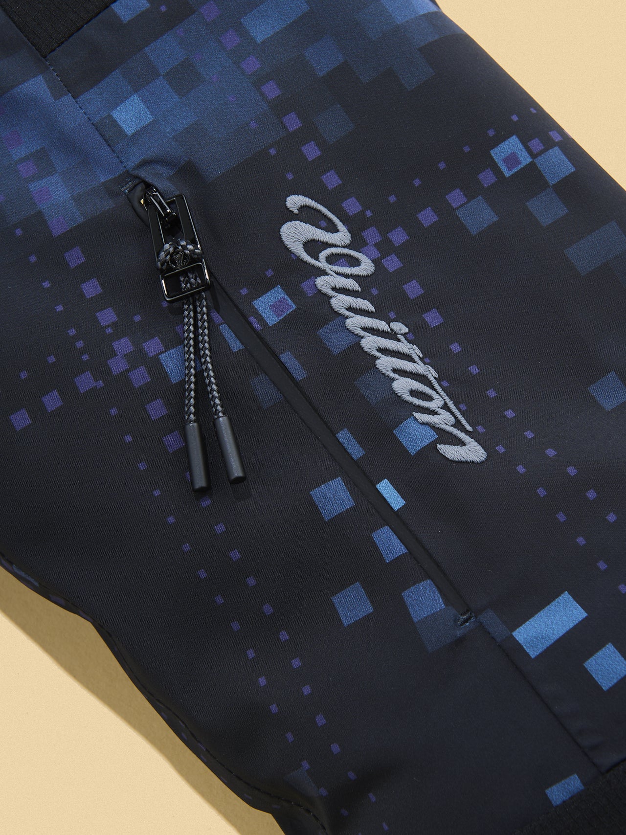 「ルイ・ヴィトン」で この冬買うべき名作ダウンジャケット/ダウン スキージャケットの左袖、袖口のジップポケットと刺繍