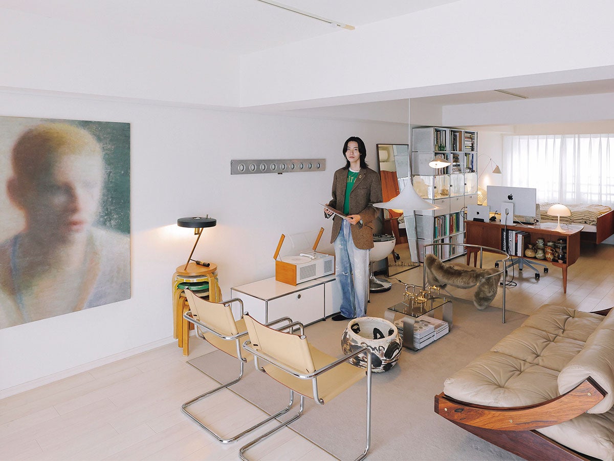 ［1LDK 80㎡］ミッドセンチュリーをベースにインダストリアルな素材や力強いアートをミックス！