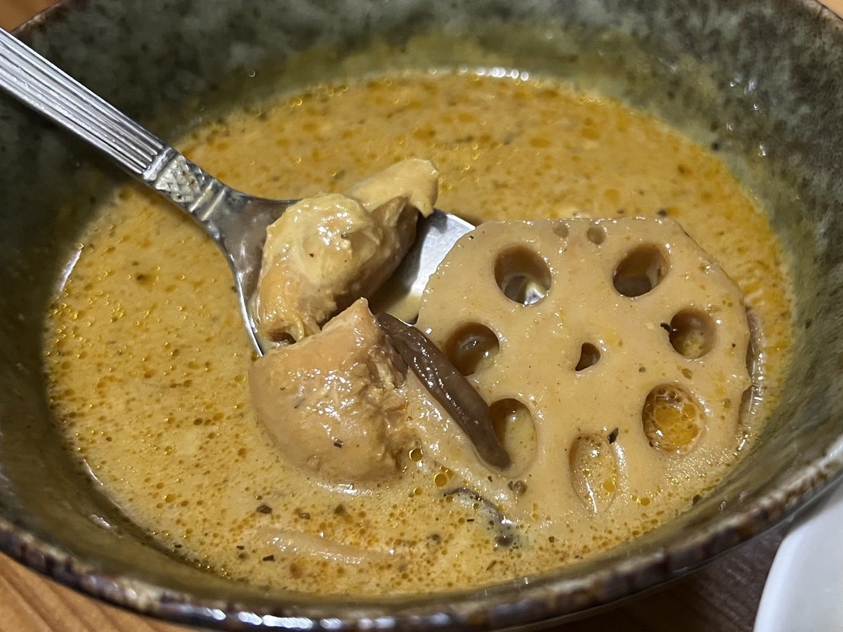 無印良品の北海道味噌と豆乳のスープカレー 具材