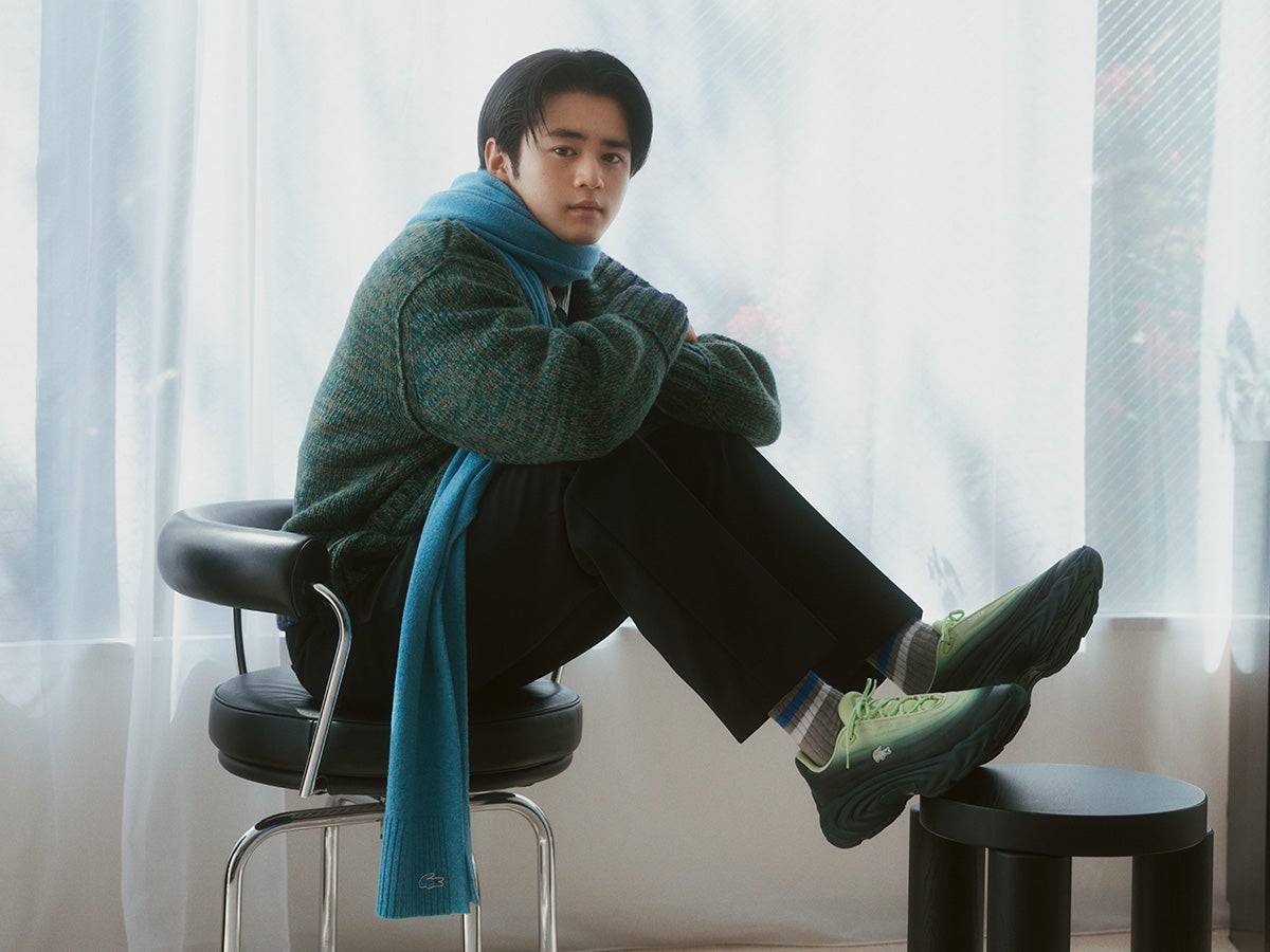 「ラコステ」の新作スニーカーで、自分史上いちばん好きなニットスタイルに！