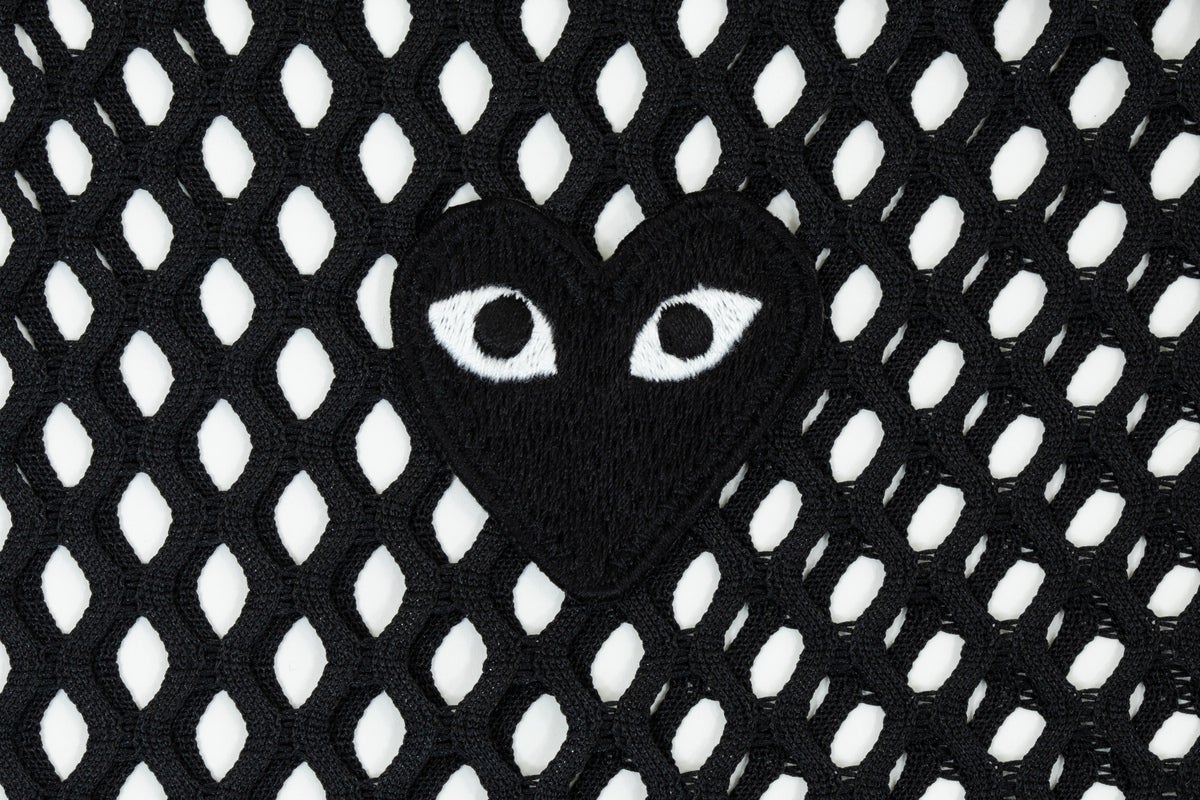 プレイ コムデギャルソン メッシュシリーズ 黒 黒