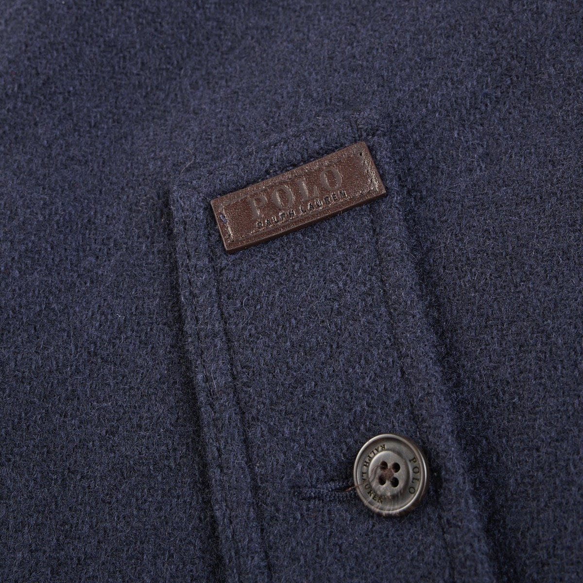 ポロ ラルフ ローレンの.Langdon ウール ウォーキング コートのポケットのロゴ寄り