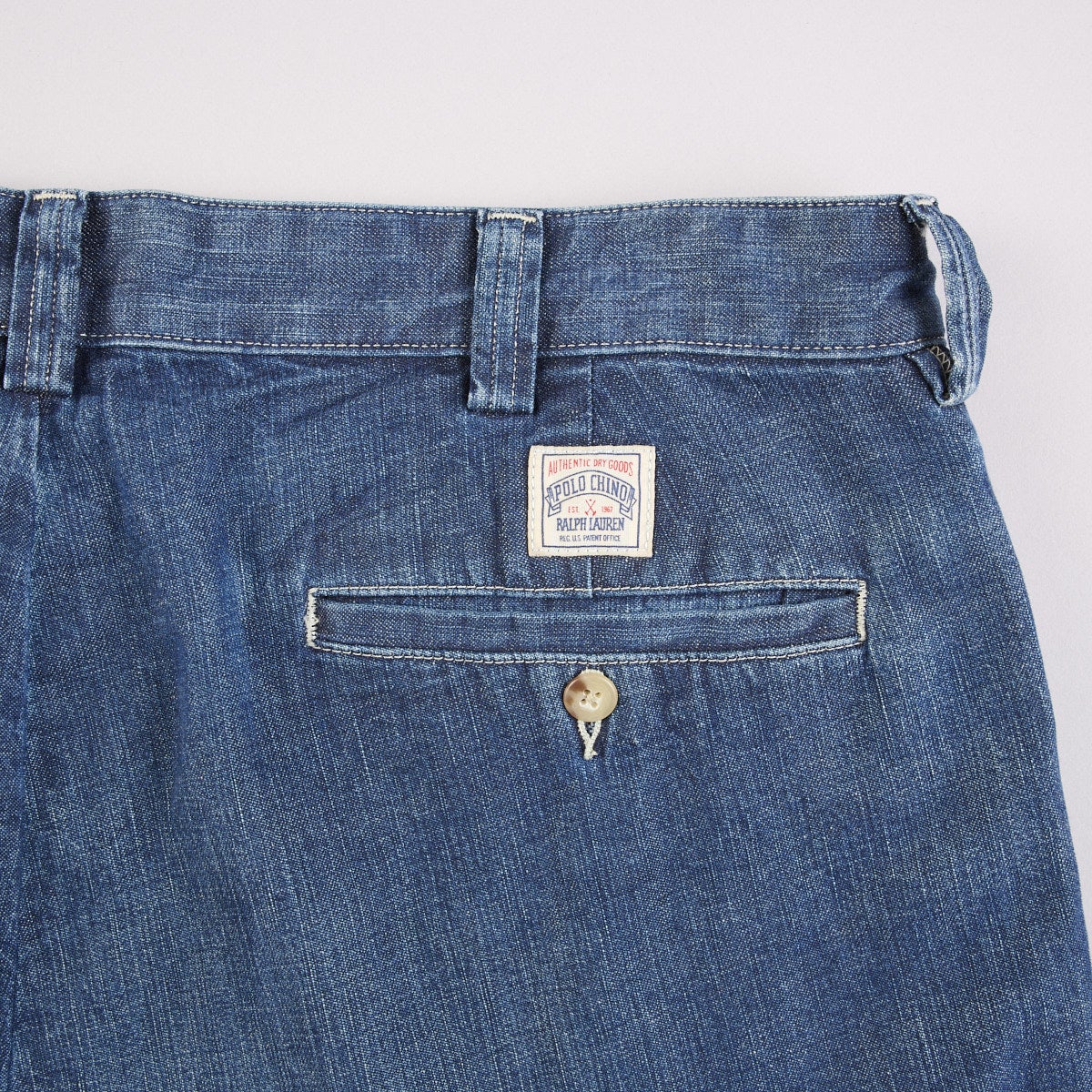 ポロ ラルフ ローレンのビッグ デニム チノのバックポケット