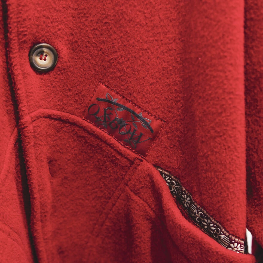 90’s オックスボウのジャケット。ロゴのアップ。