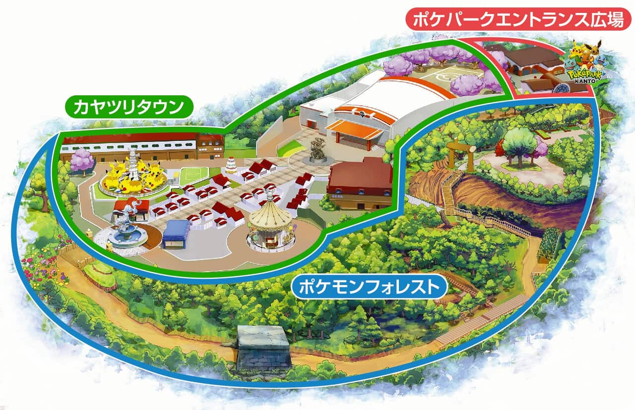 ポケモン「ポケパーク カントー」エリアMAP