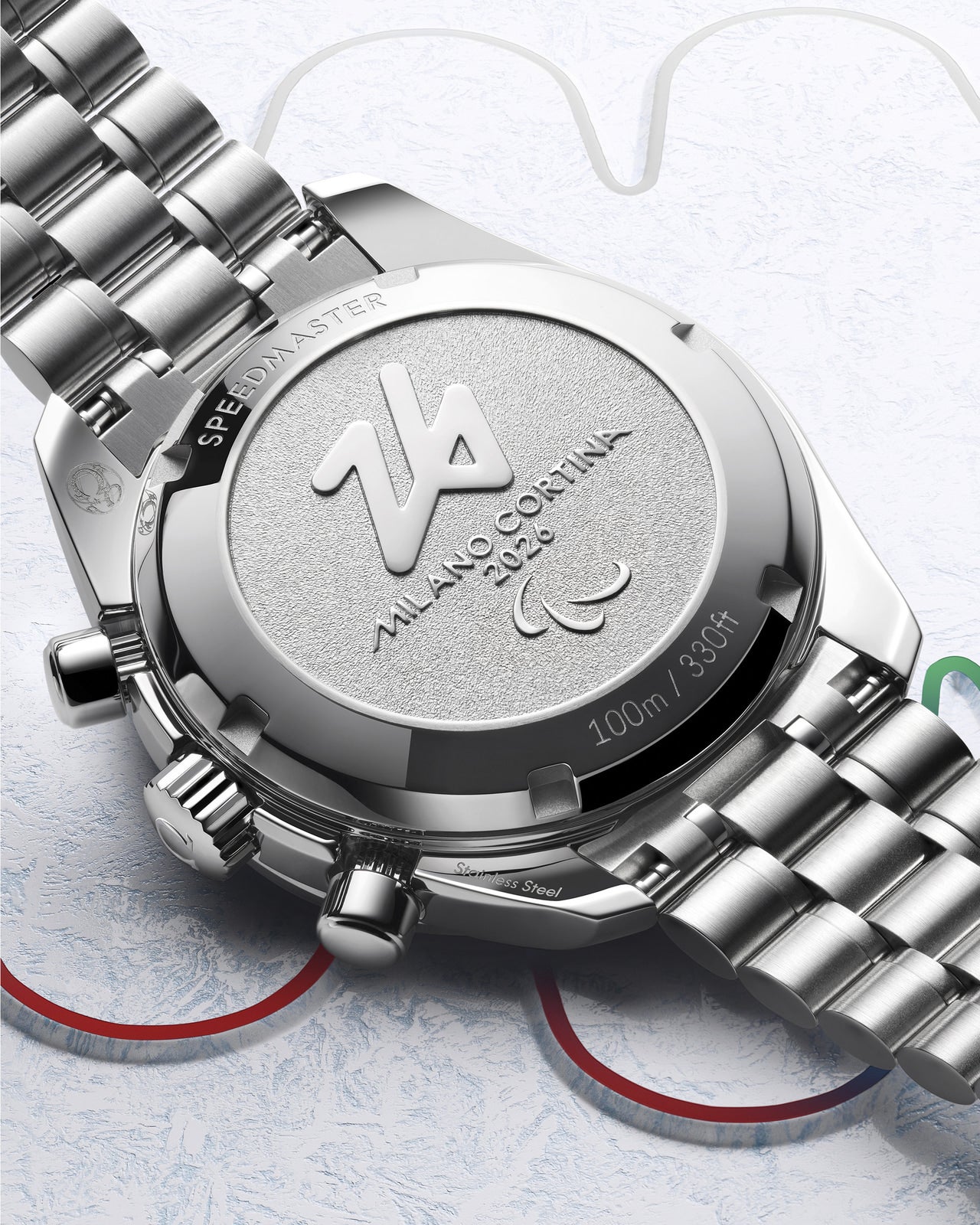 スピードマスター 38 ミラノ・コルティナ 2026 パラリンピック 背面