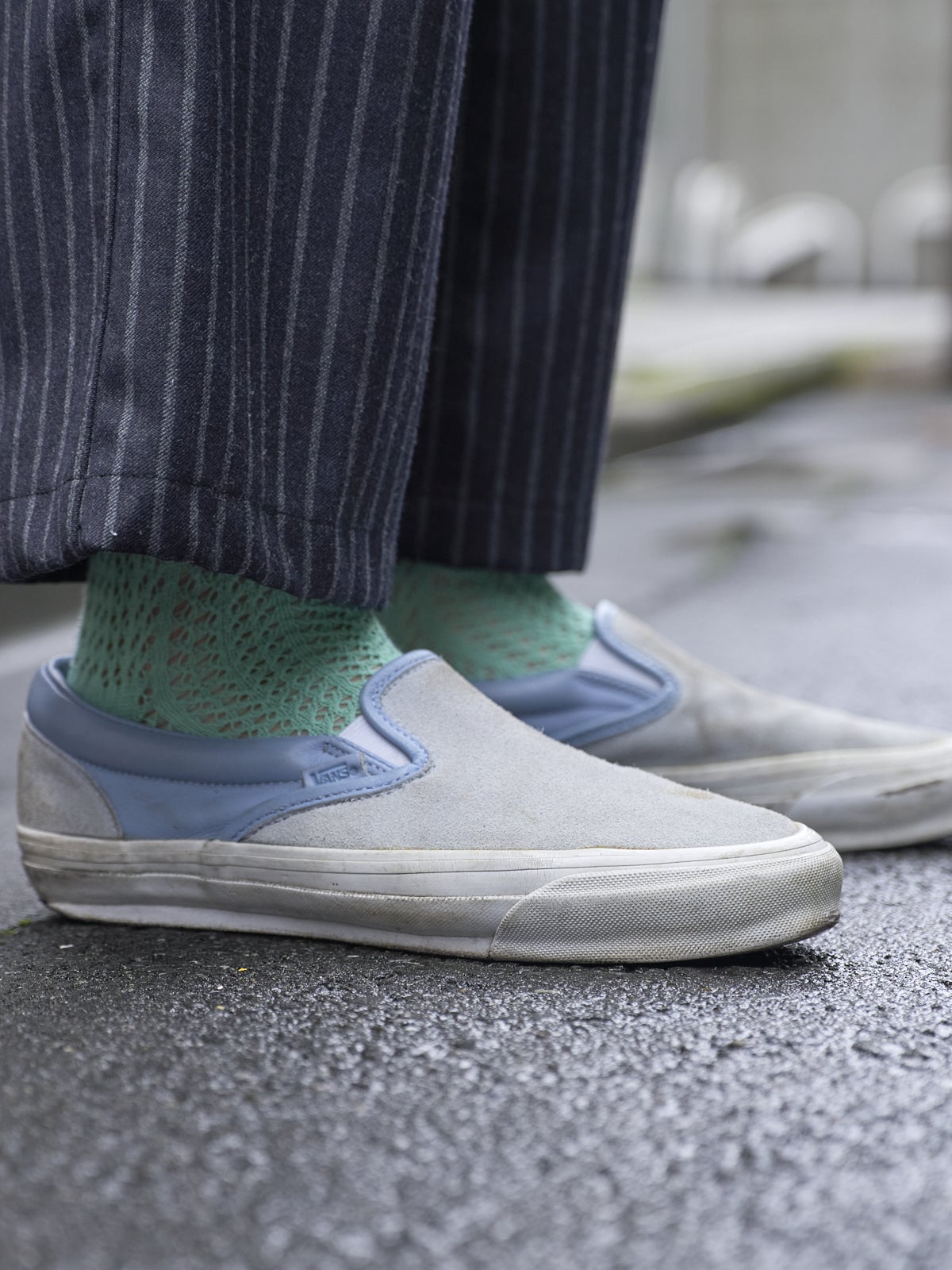 ヴァンズ　スリッポン　スニーカー引き
