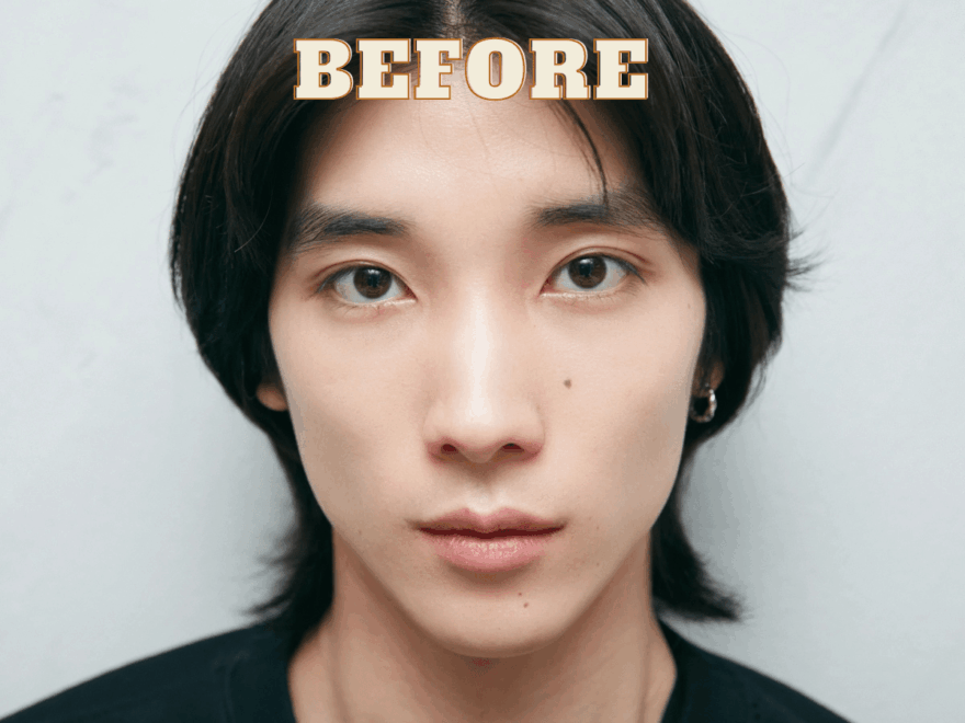 メンズアイブロウサロン・眉サロンbefore写真