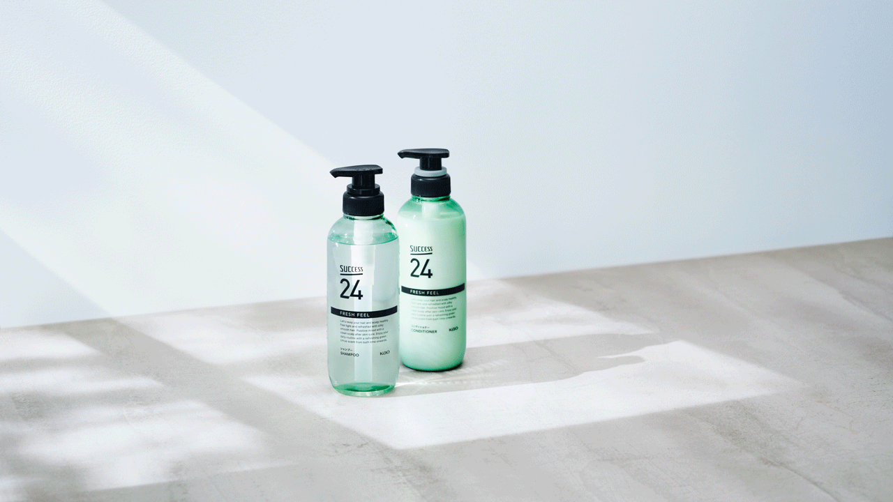 メンズノンノ美容大賞で2位となった「サクセス24」フレッシュフィールシャンプーとコンディショナー 全体像