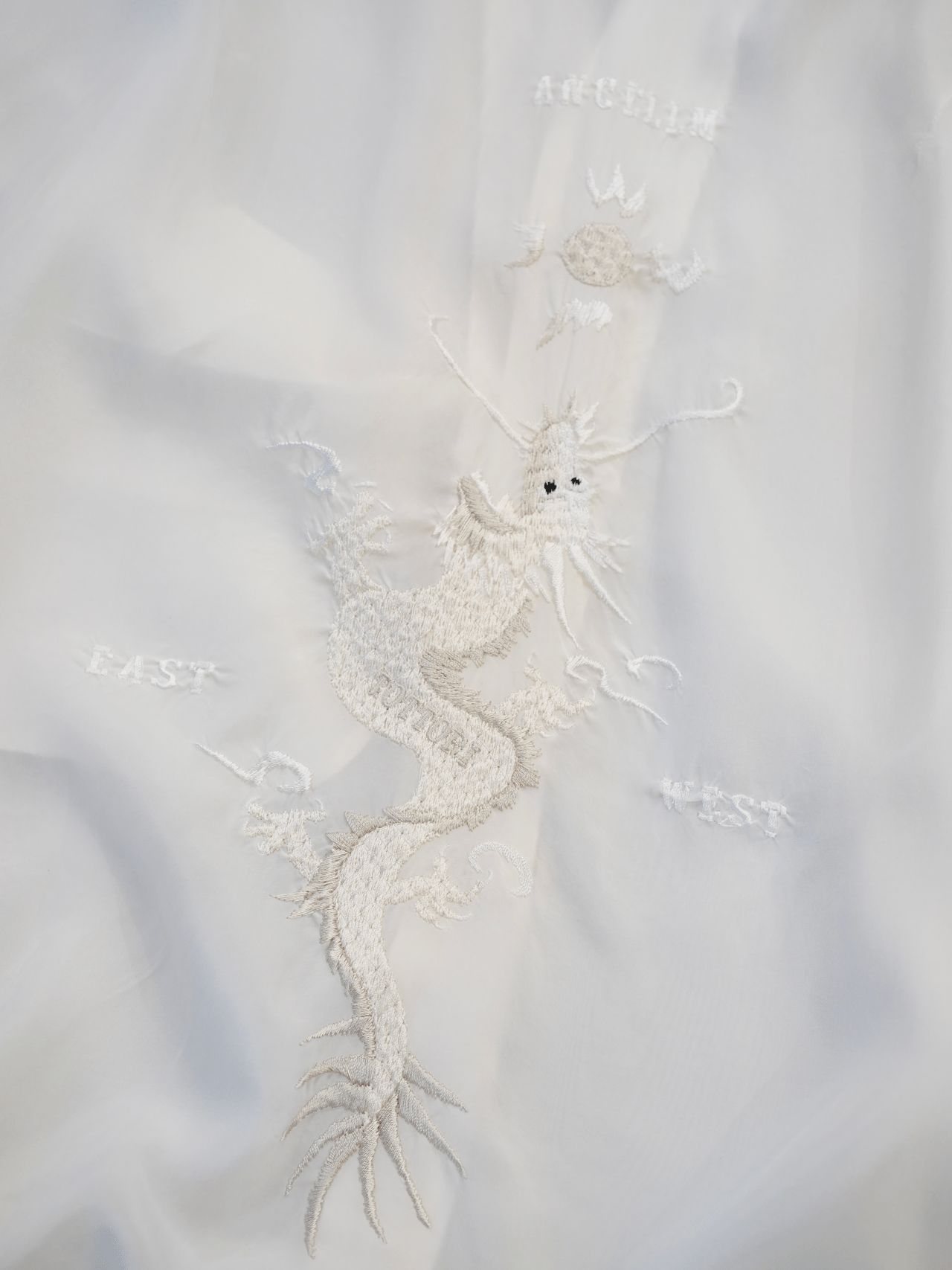 ANCELLM × jo0ji「ANC-jo01 EMBROIDERY SHIRT」 シャツ ホワイト 柄