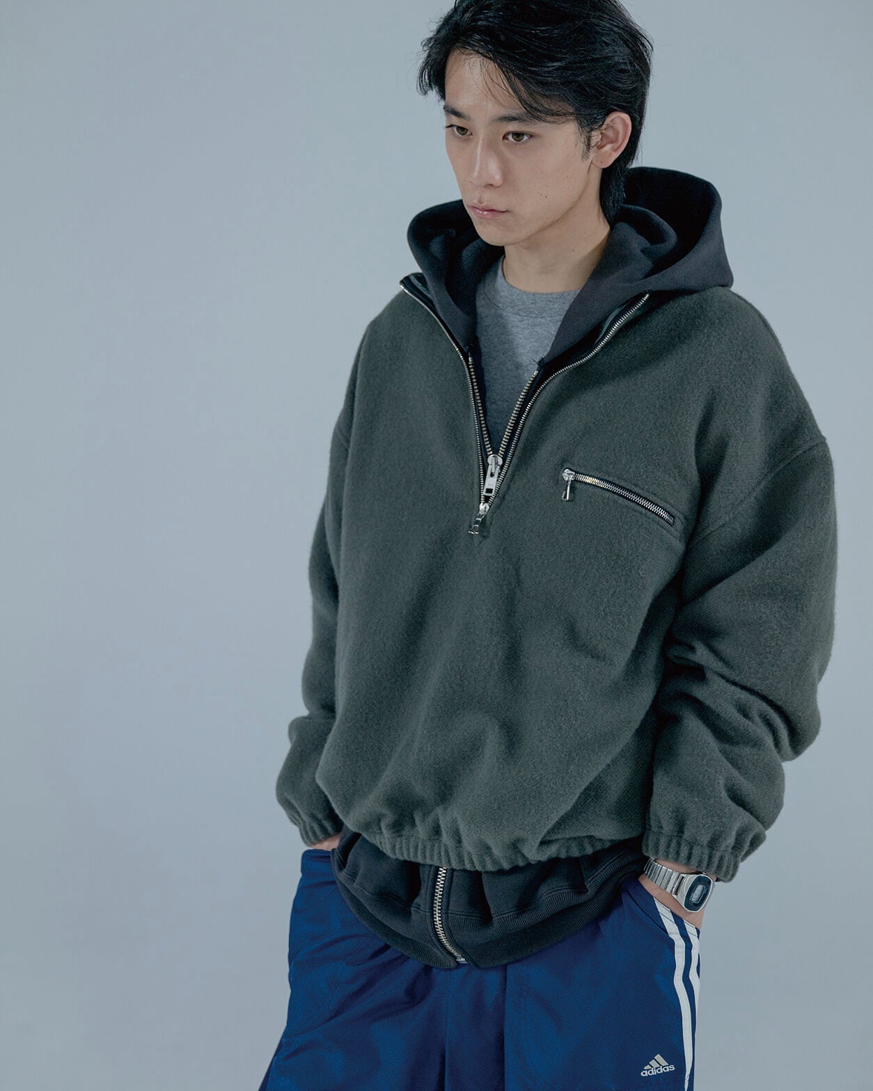 TIMEXの腕時計SSQ Digital Reissueの着用